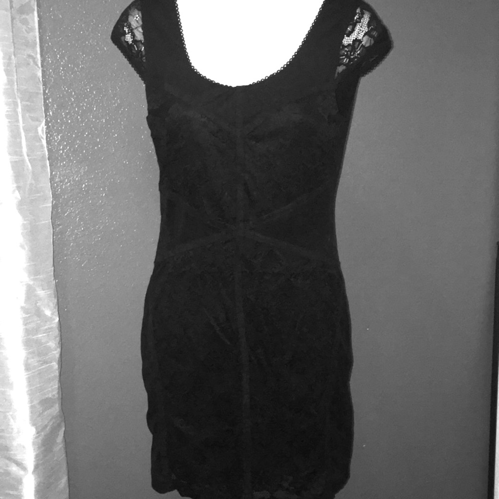 Black mini dress